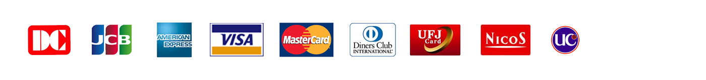 DC,JCB,AMEX,VISA,Master,DINERS,UFJ,NICOS,UC